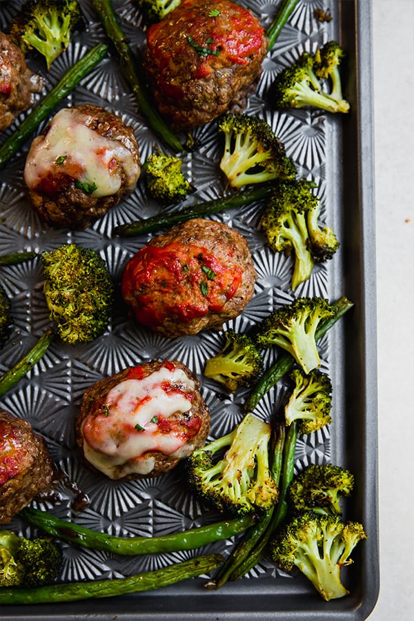 The Italian-Style Mini Meatloaf & Vegetable Sheet pan.