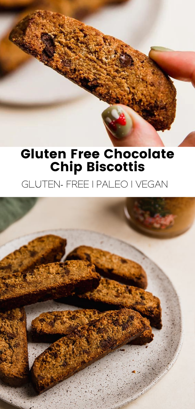 Gluten Free Chocolate Chip Biscottis Unbound Wellness
