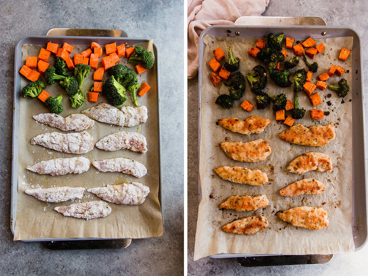 Sheet Pan Chicken Tenders & Veggies {GF} Unbound Wellness