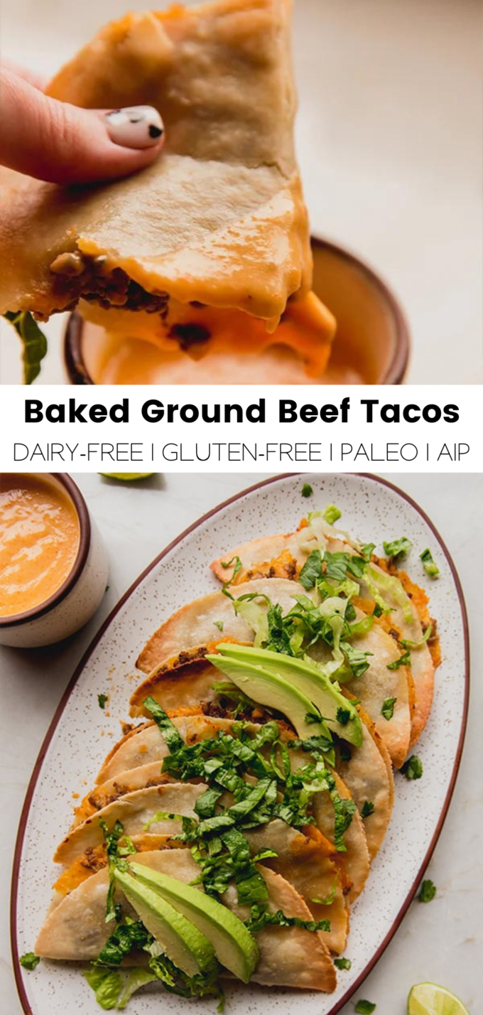 Baked Ground Beef Tacos (Dairy Free) - Unbound Wellness