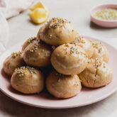 Gluten-free Italian Easter cookies piled on a plate.