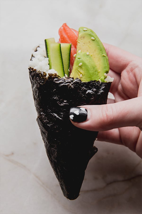 Homemade Sushi Handroll