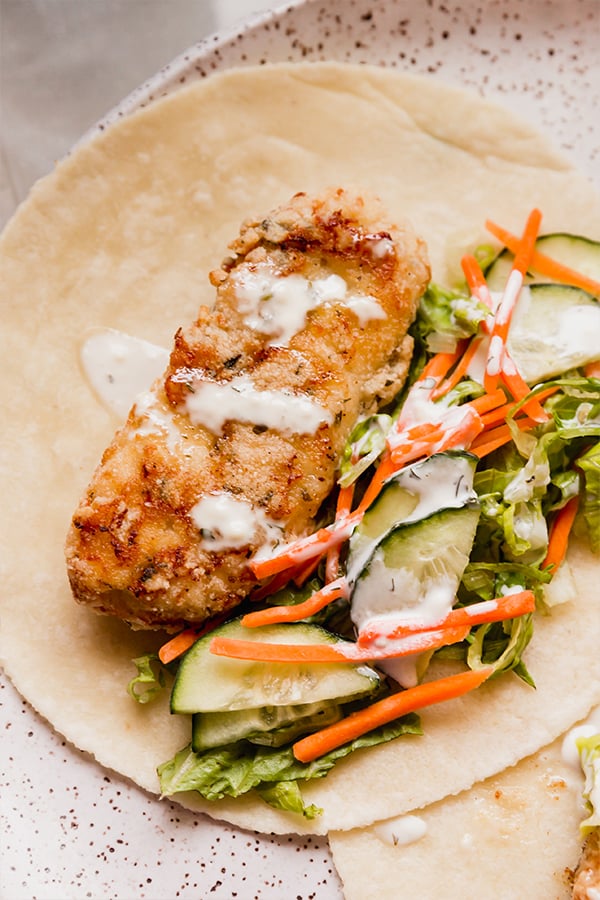 Air Fryer Crispy Chicken Wraps