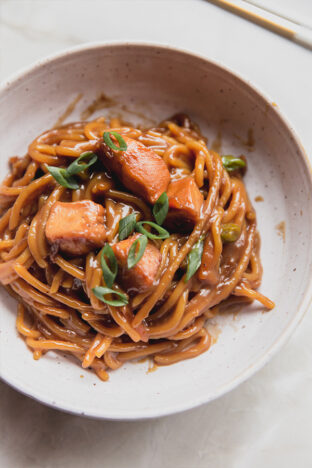 Baked Honey Garlic Chicken Noodles (Gluten Free) - Unbound Wellness