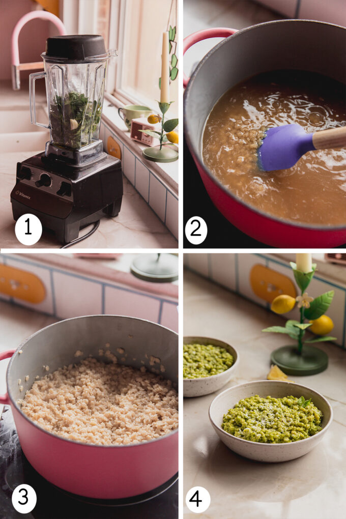 Step by step photos of making the basil pesto stelline.