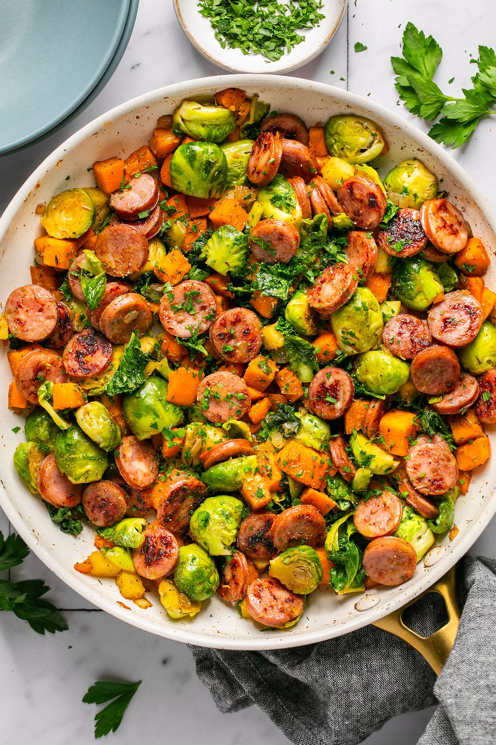 Apple Chicken Sausage and Vegetable Skillet - Unbound Wellness