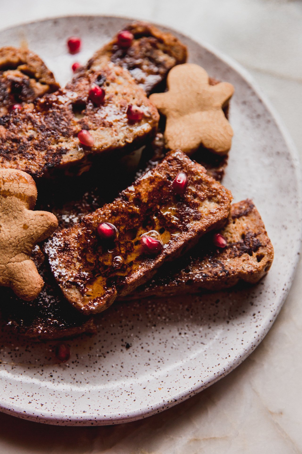 A platter of gingerbread French Toast