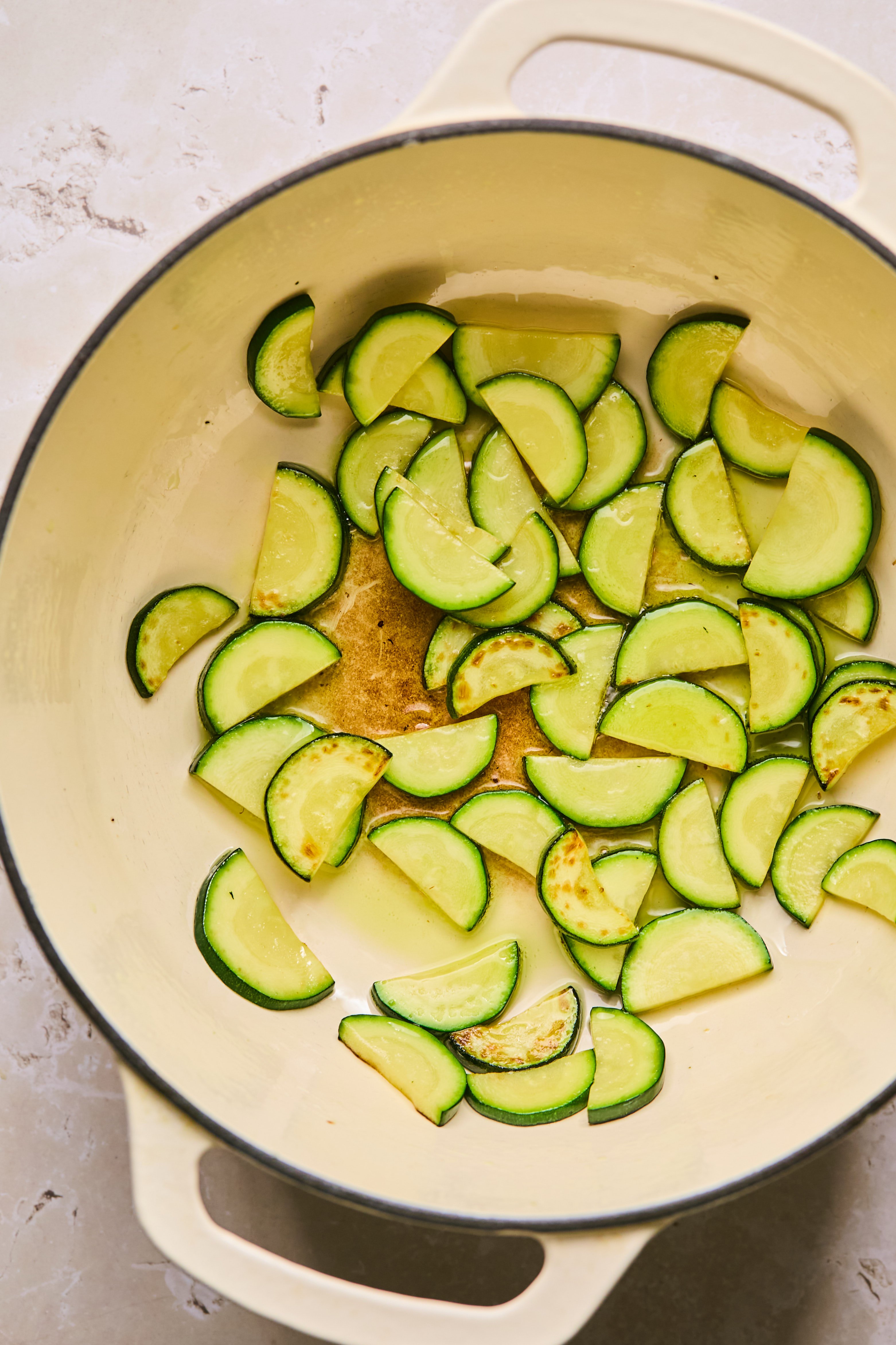 zucchini and avocado oil, sauted on stovetop