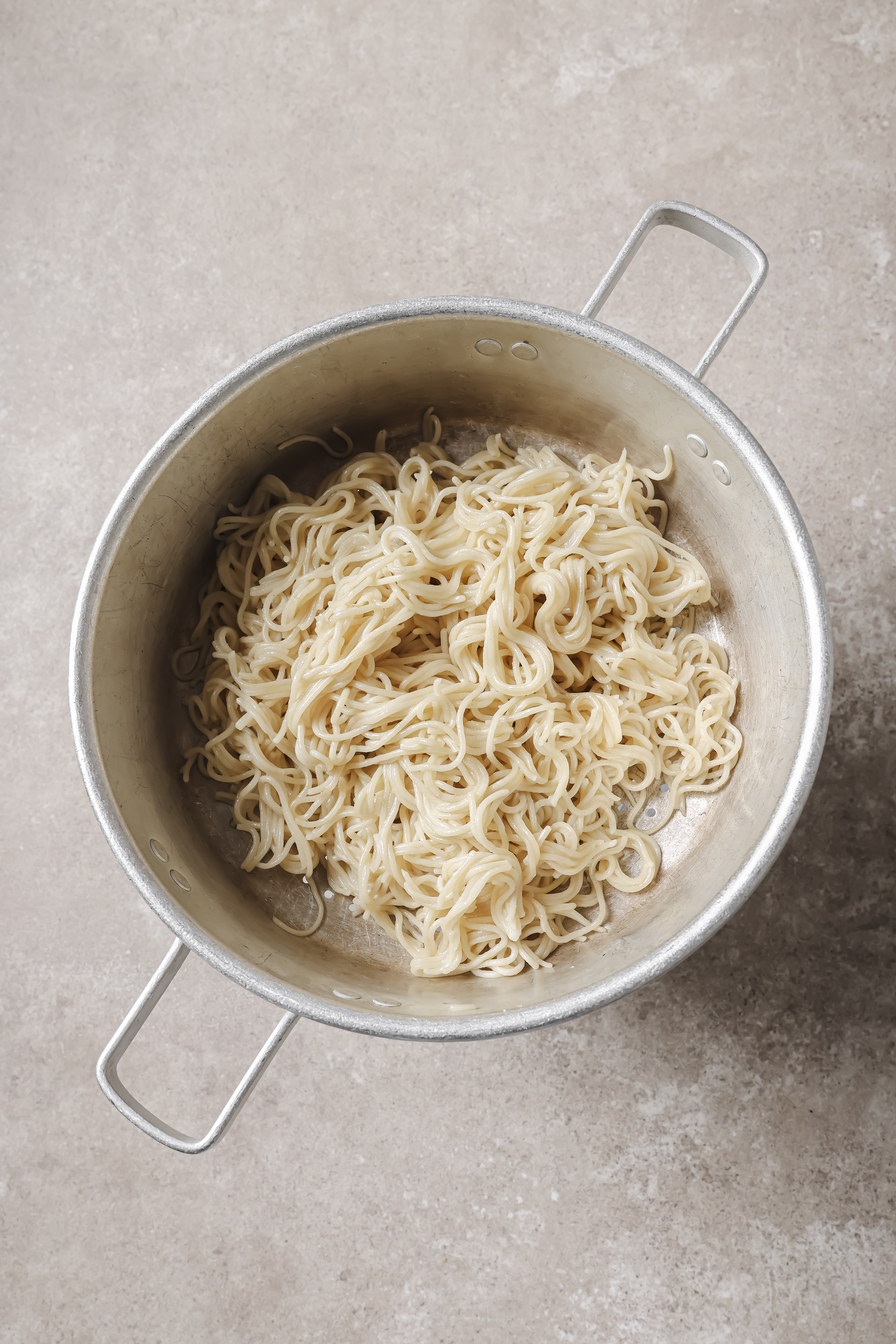 softened ramen noodles in a pot