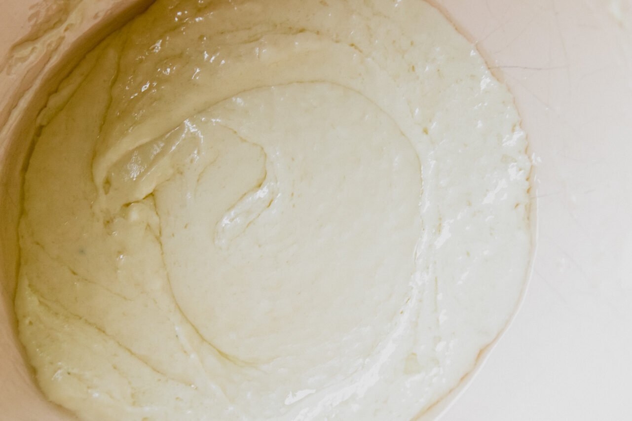 Melted cheese in a bowl