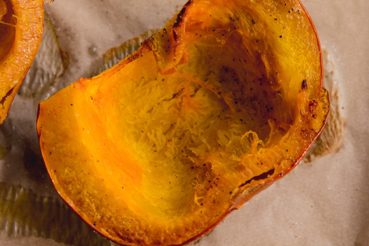The sugar pumpkin after baking.
