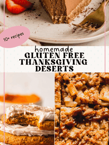 Gluten Free Thanksgiving dessert photos stacked into a collage.